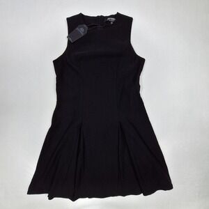Disturbia Glasmere Godet Mini Dress Womens US 6 Black Sleeveless Goth DR3261